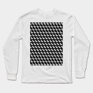 Chihuahua silhouette print (mini) black and white Long Sleeve T-Shirt